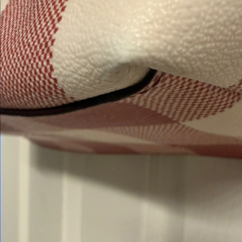 Coach Red and Cream Plaid Tote - Picture 6 of 15